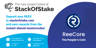 ReeCore (REEX) został wymieniony na platformie StackOfStake