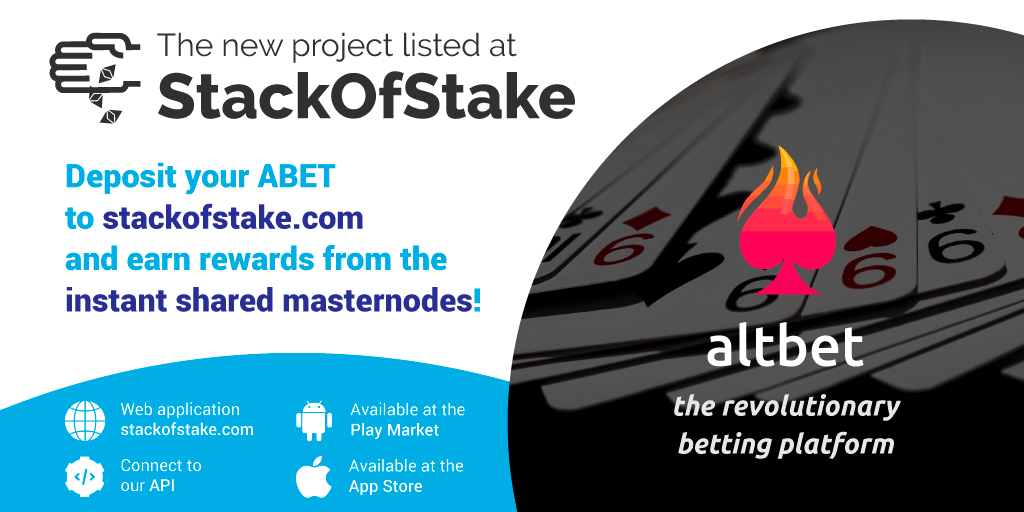 AltBet (ABET) został wymieniony na platformie StackOfStake