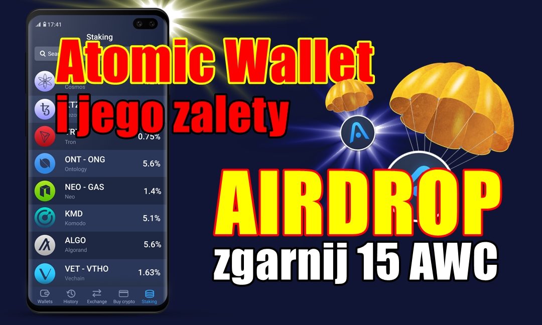 Atomic Wallet i jego zalety. AIRDROP, zgarnij 15 AWC!
