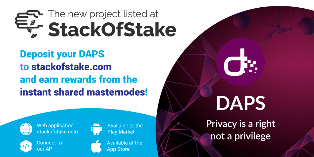 Chcielibyśmy poinformować, że Moneta DAPS (DAPS) na StackOfStake