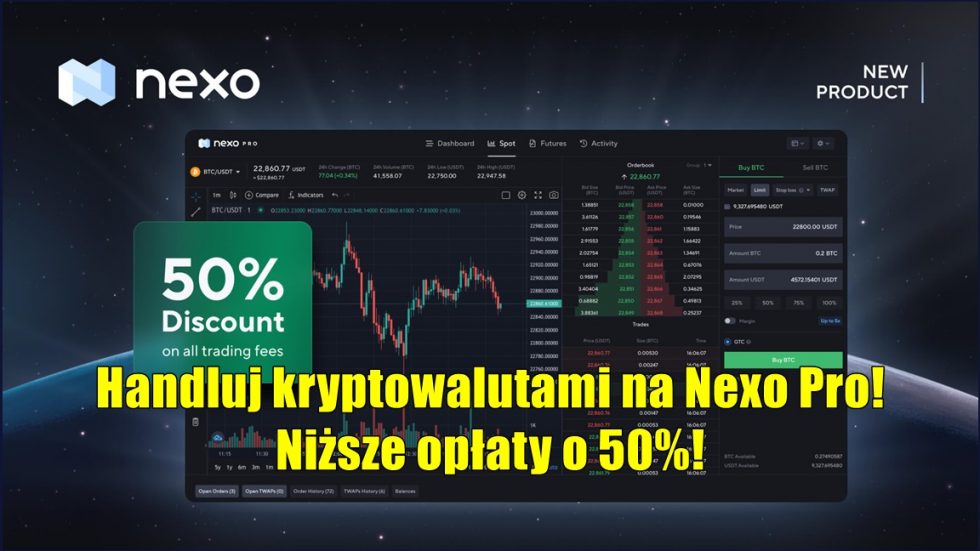Handluj kryptowalutami na Nexo Pro! Niższe opłaty o 50%