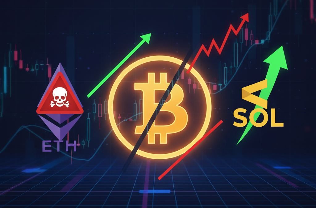 Bitcoin, Ethereum, Solana Kluczowe Momenty Zwrótne i Odrzucenie H&S